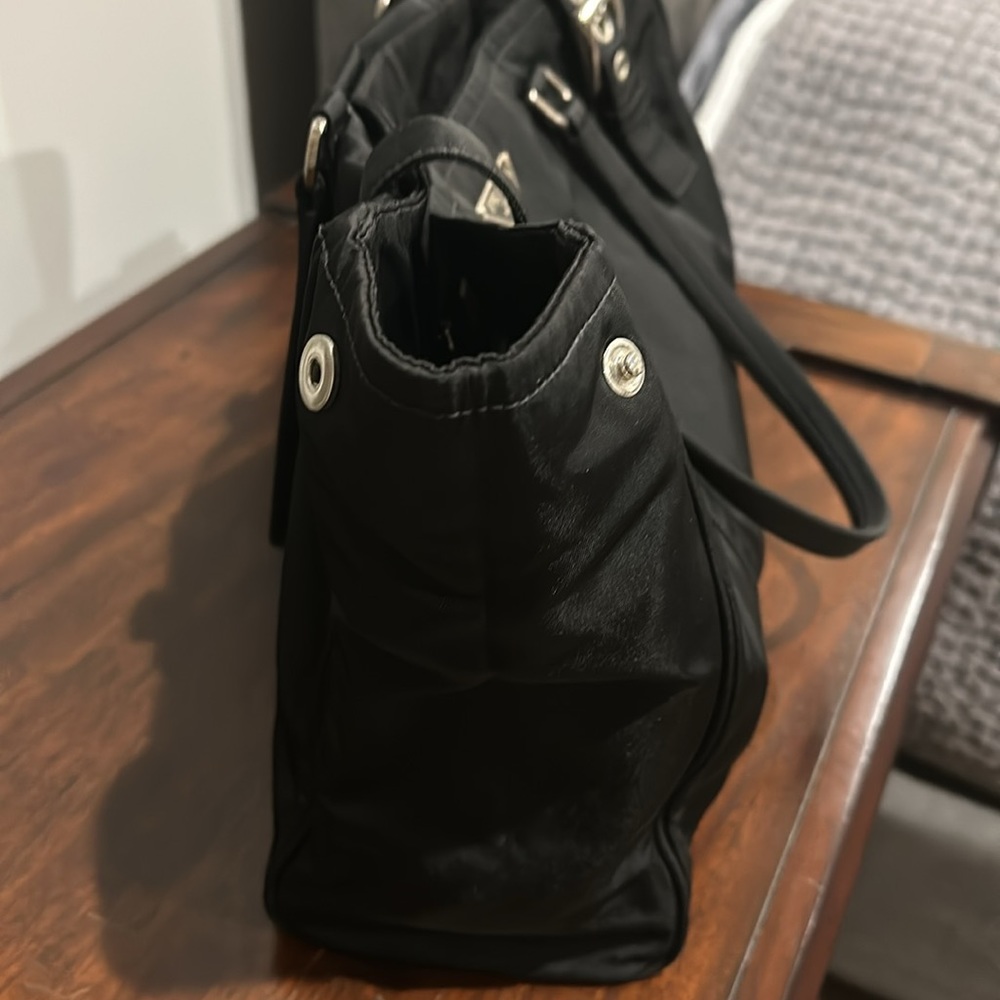 PRADA Black Tessuto Nylon with Silver Hardware Shoulder Bag - Picture 8 of 15